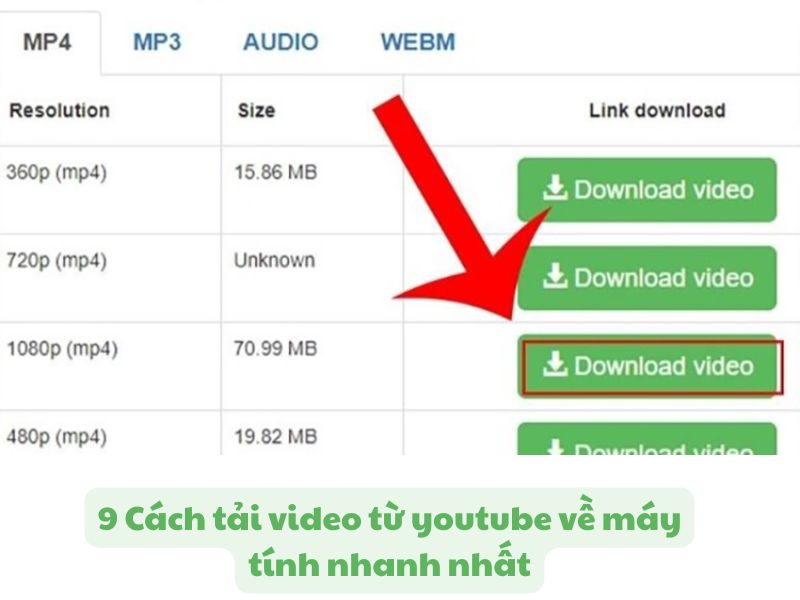 9 Cách tải video từ youtube về máy tính nhanh nhất