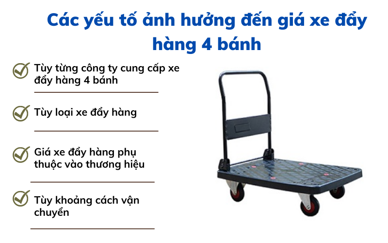 giá xe đẩy hàng 4 bánh