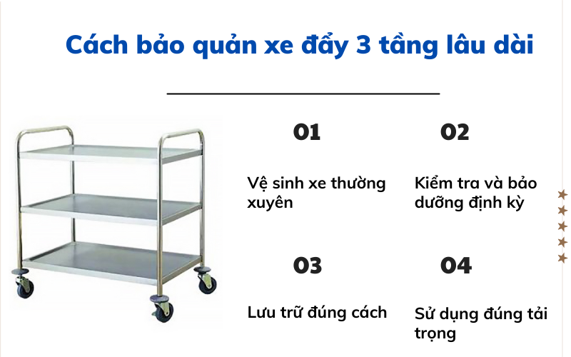 xe đẩy 3 tầng