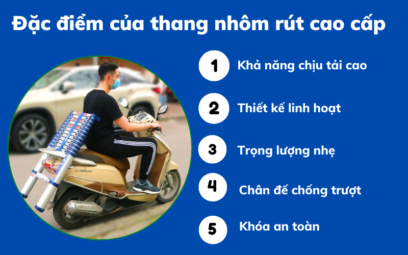 thang nhôm rút cao cấp