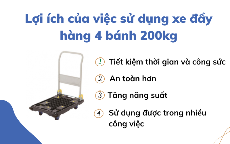 xe đẩy hàng 4 bánh 200kg