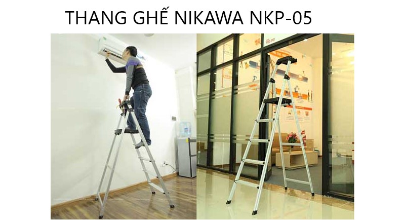 thang ghế NIKAWA NKP-05 hỗ trợ lắp điều hòa