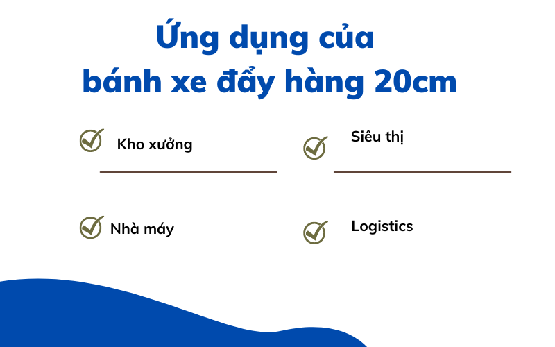 bánh xe đẩy hàng 20cm